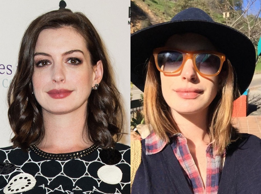 Anne Hathaway, Hair